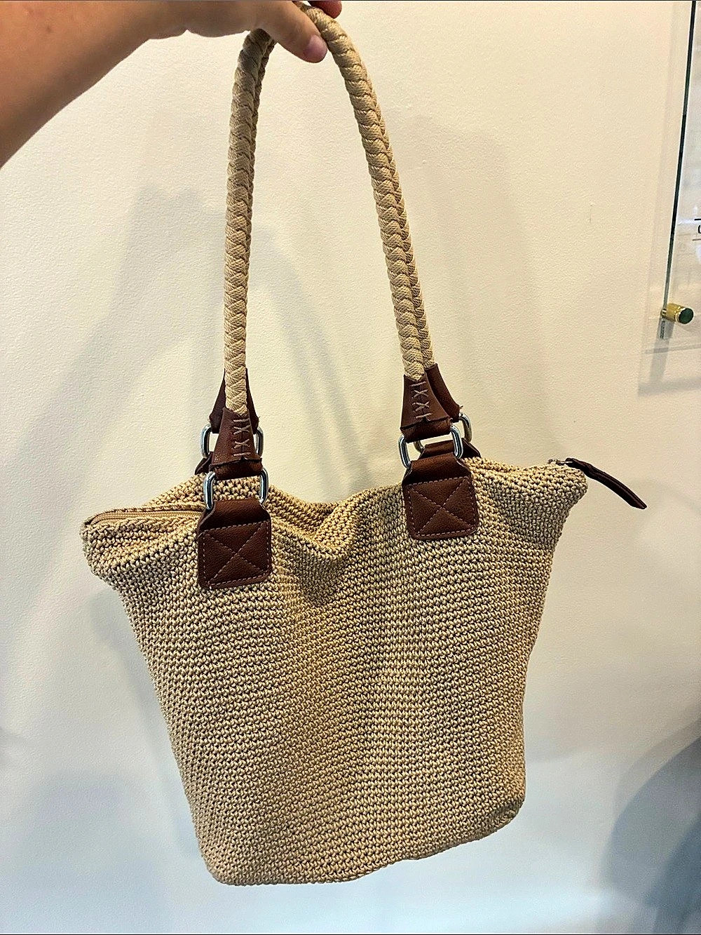 The Sak Woven Tote Brown & Tan Like New